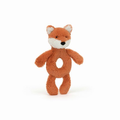 Jellycat Bashful Fox Cub Ring Rattle New Zealand | KNMFI5683